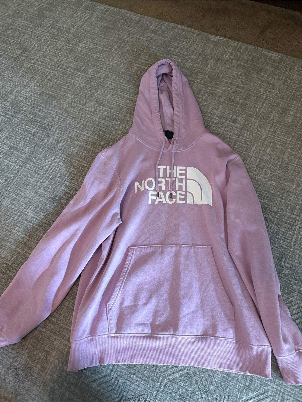 The North Face Lavender Pullover Hoodie with White Logo